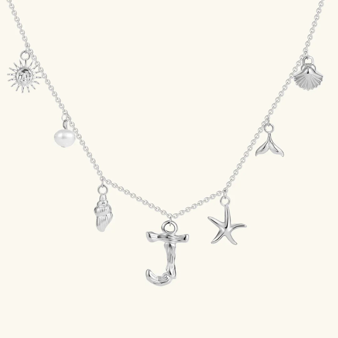 Nut Ocean Initial Necklace