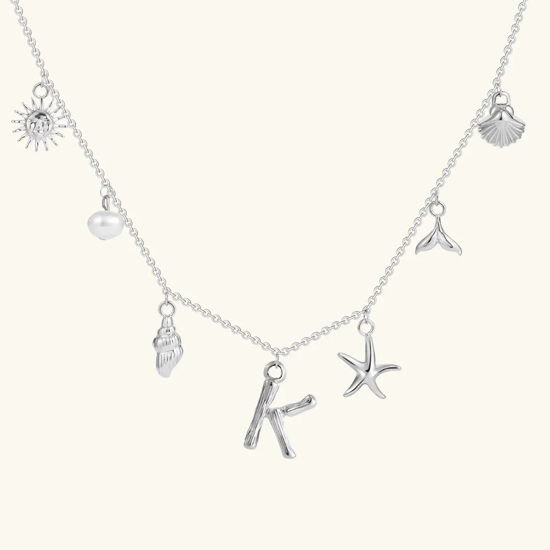 Nut Ocean Initial Necklace