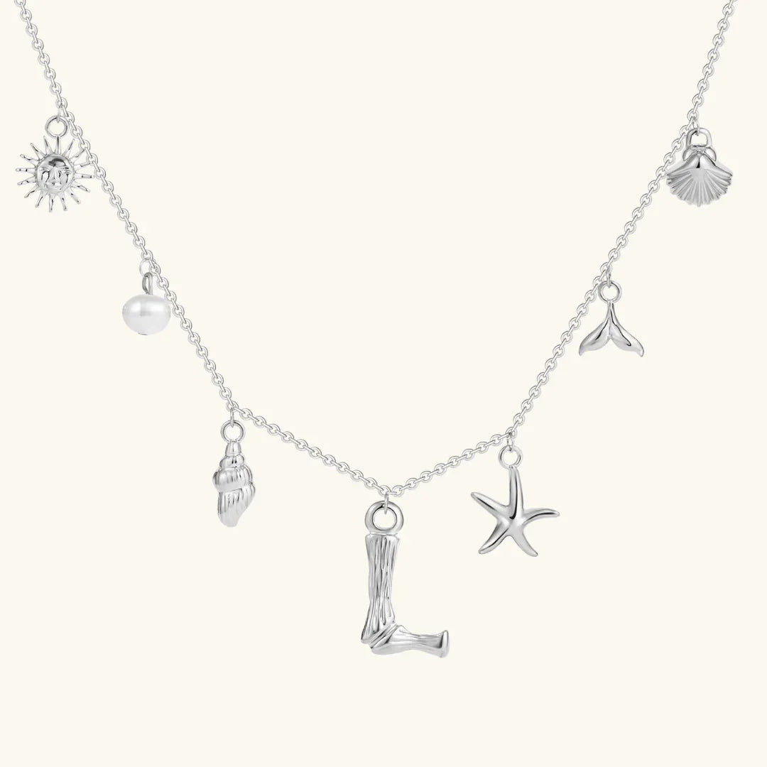 Nut Ocean Initial Necklace