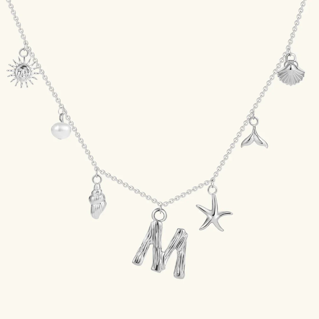 Nut Ocean Initial Necklace