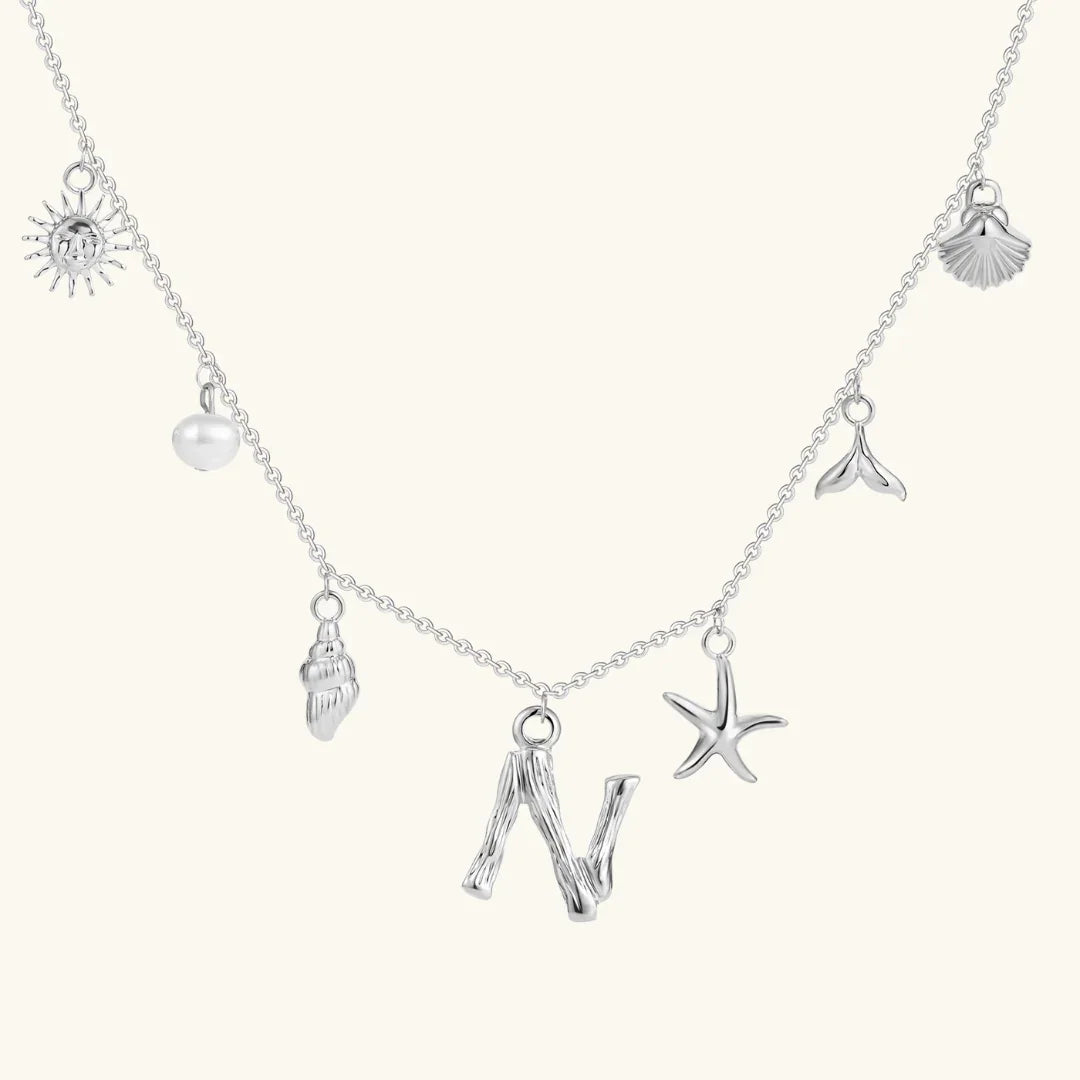 Nut Ocean Initial Necklace