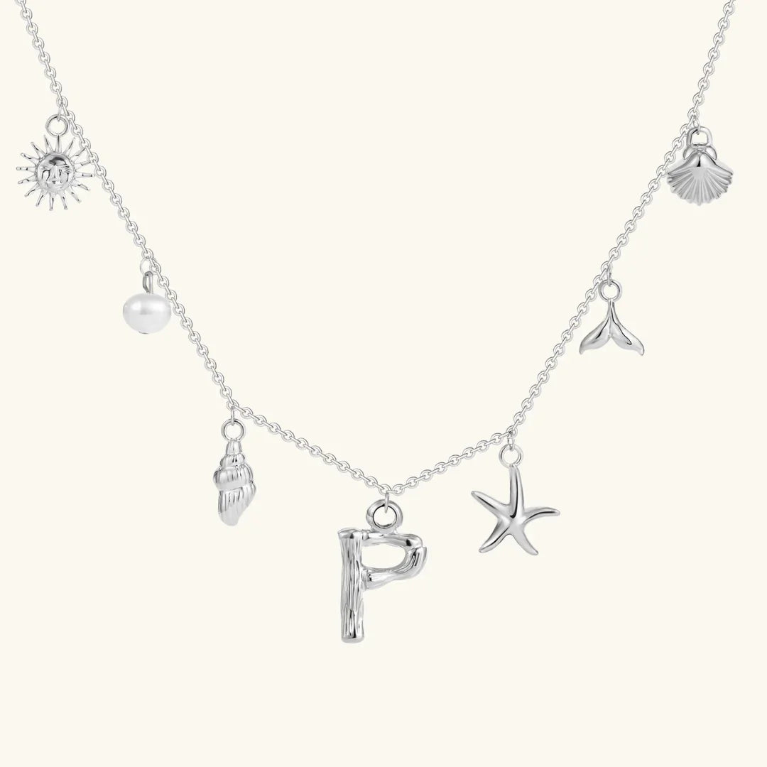 Nut Ocean Initial Necklace