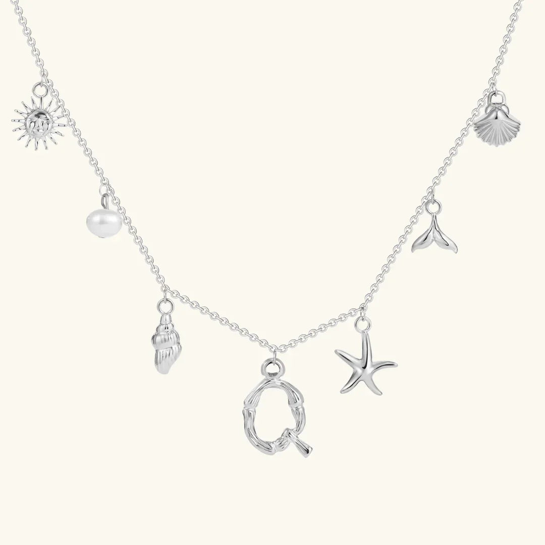 Nut Ocean Initial Necklace