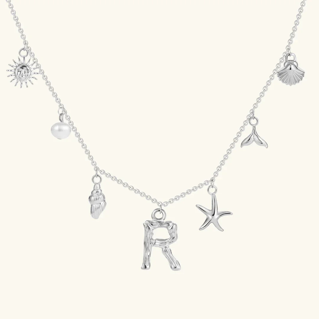 Nut Ocean Initial Necklace