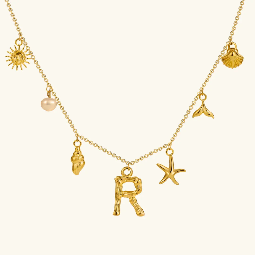 Nut Ocean Initial Necklace