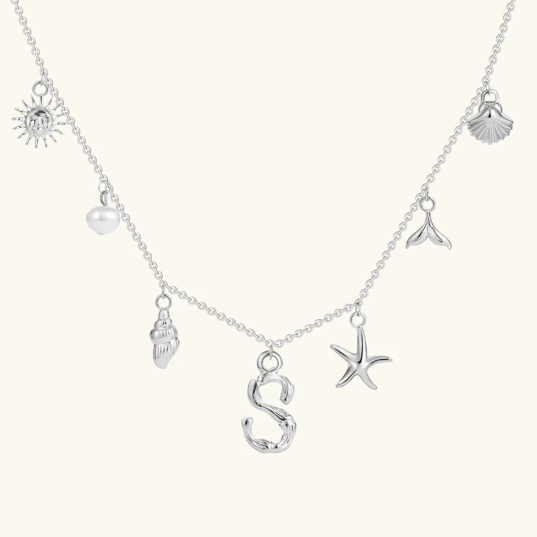 Nut Ocean Initial Necklace