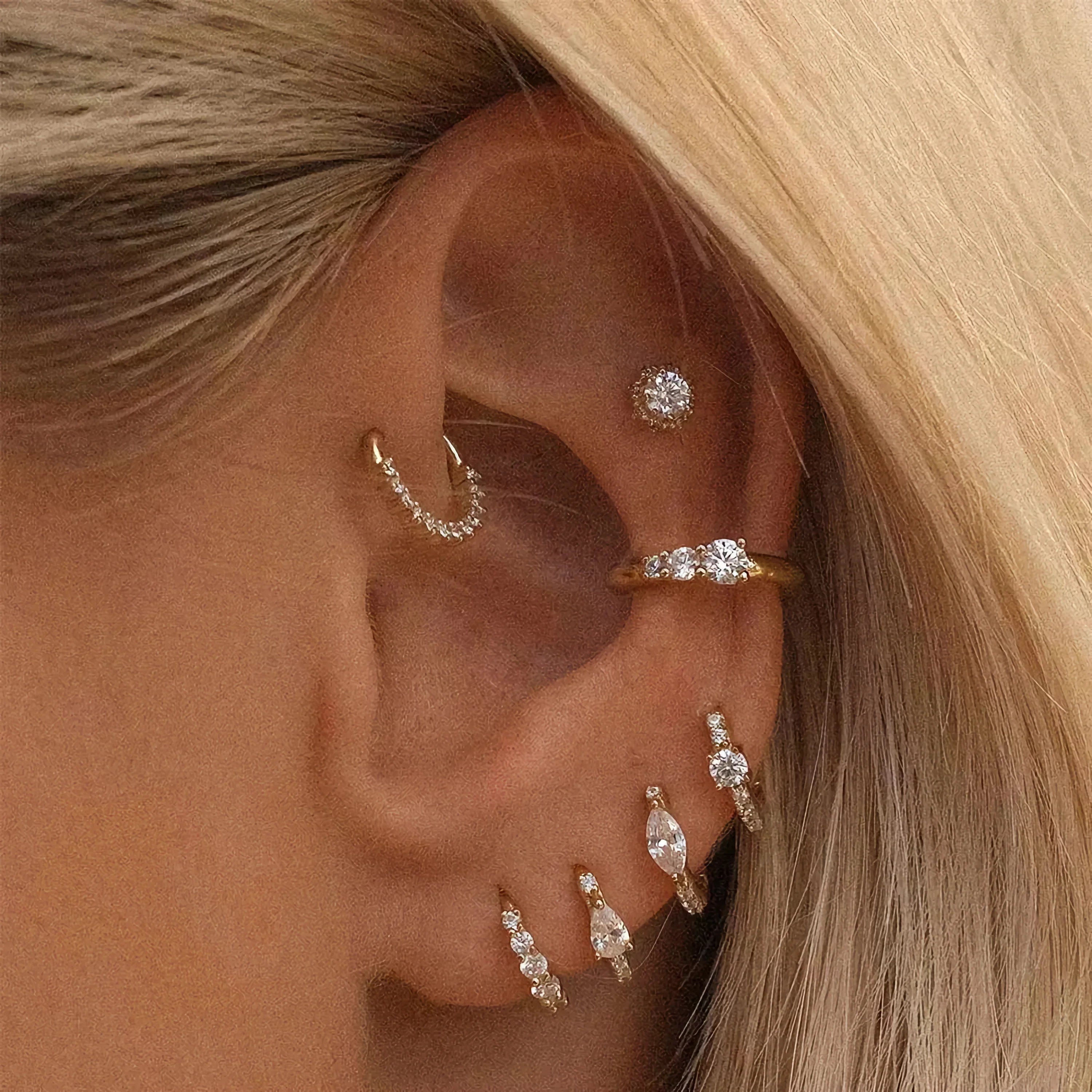Luminous Mini Diamond Hoops