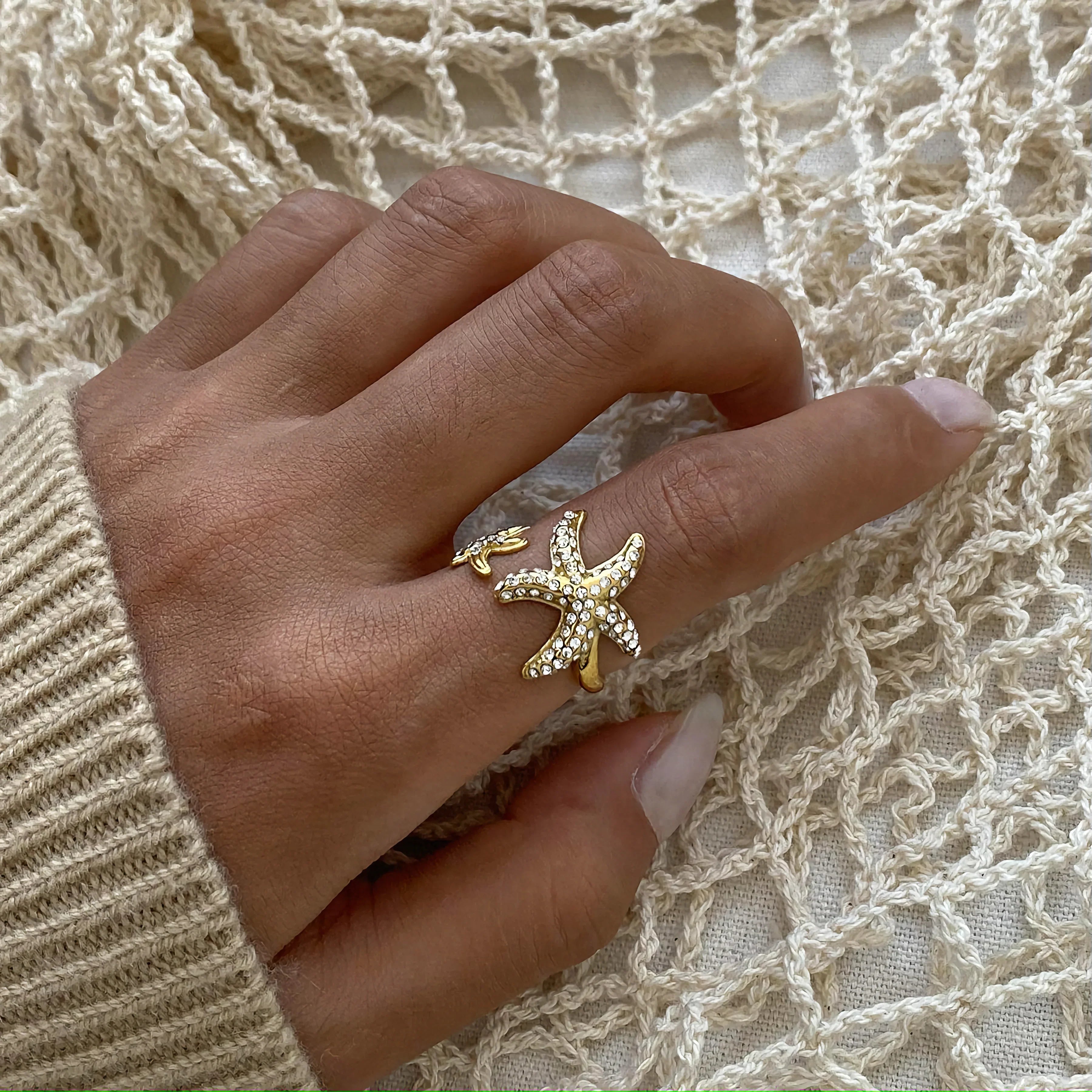 Male Starfish Diamond Ring