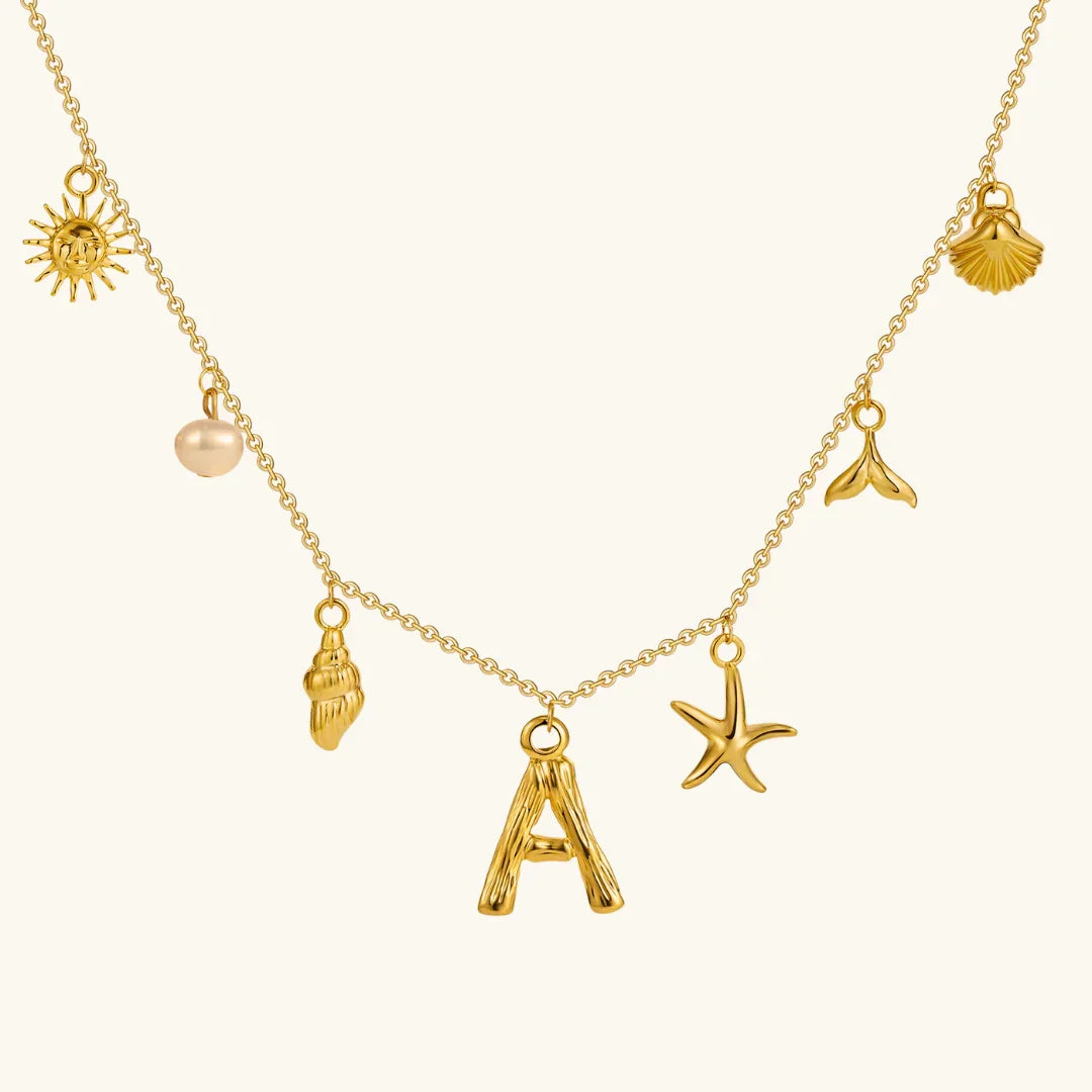 Nut Ocean Initial Necklace