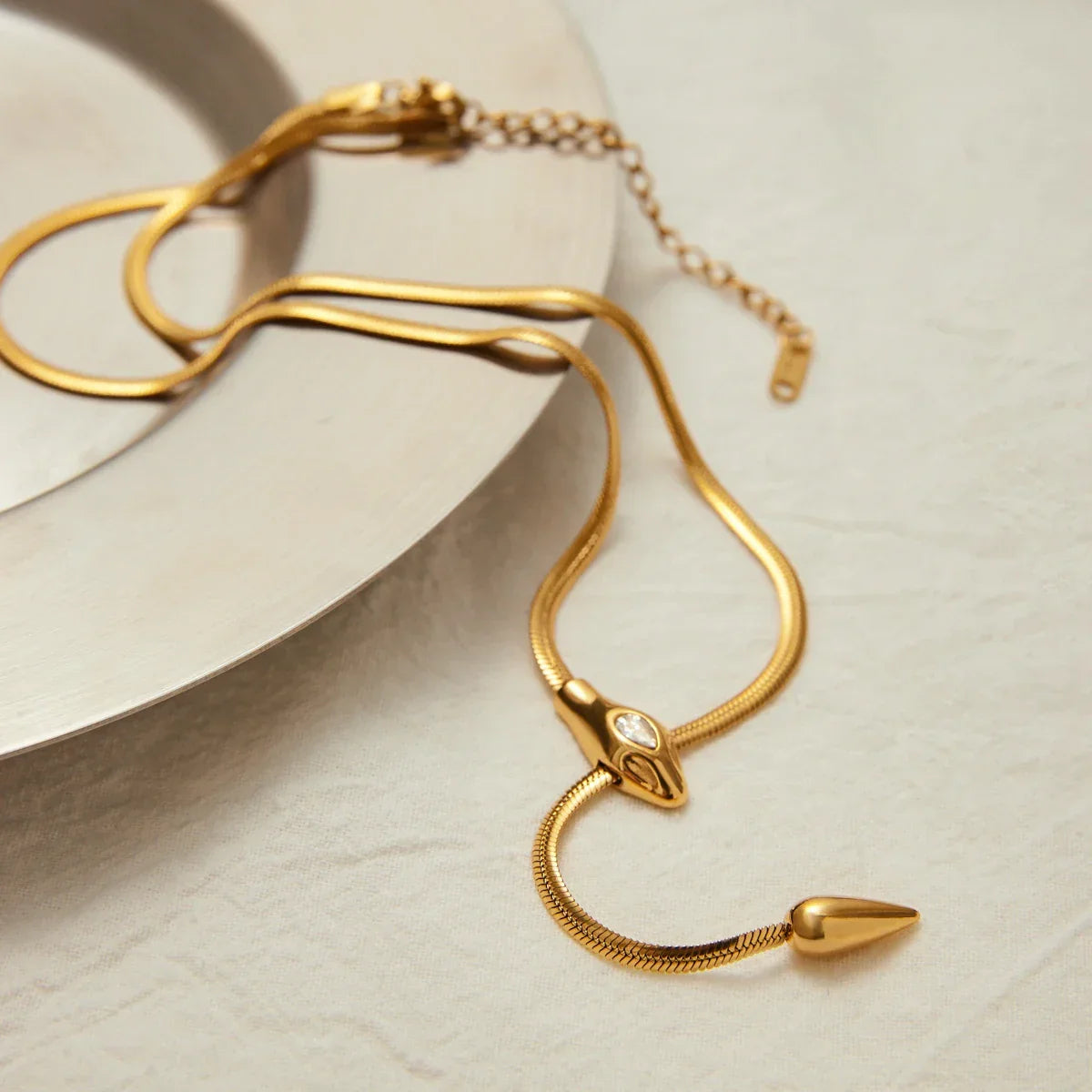 Izanami Gold Serpentine Pendant