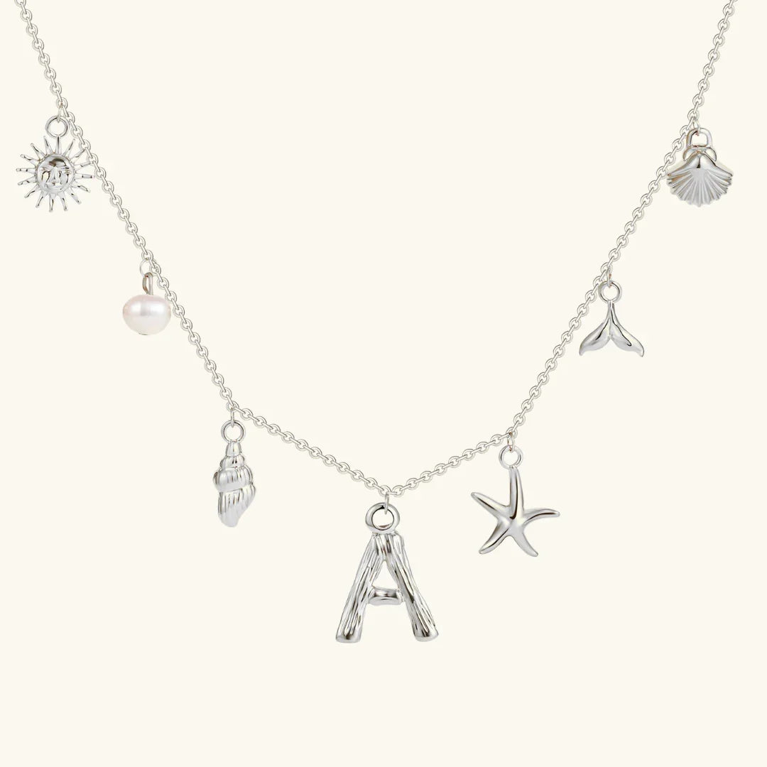 Nut Ocean Initial Necklace