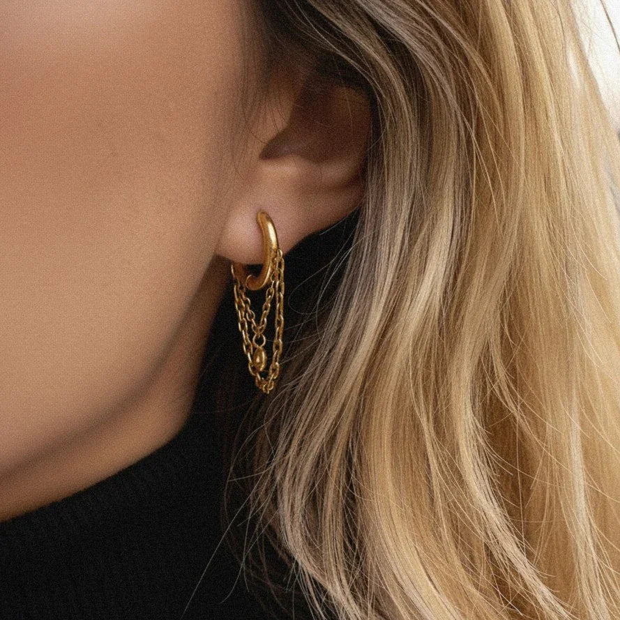 Muse Diamond Drop Hoops