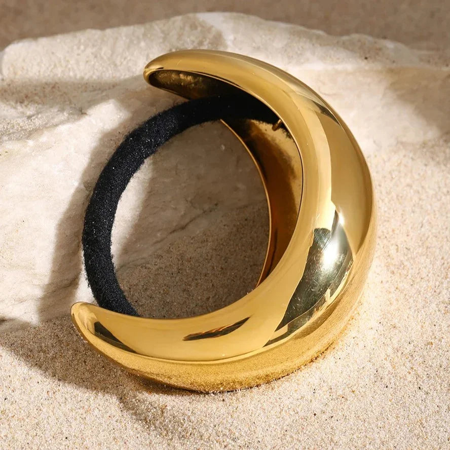 Saffron Gold Dome Pony Cuff