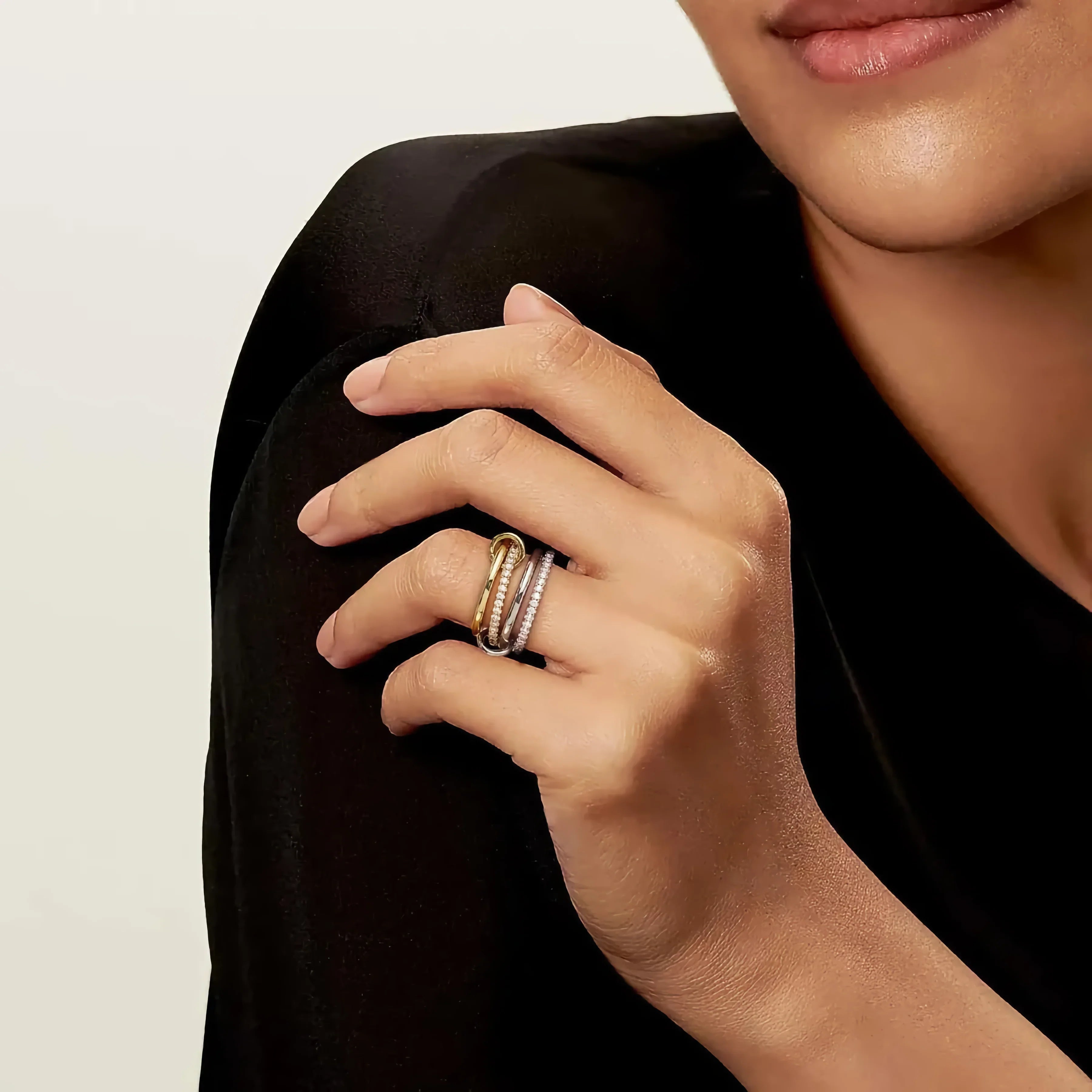 Firenze Stacked Diamond Ring