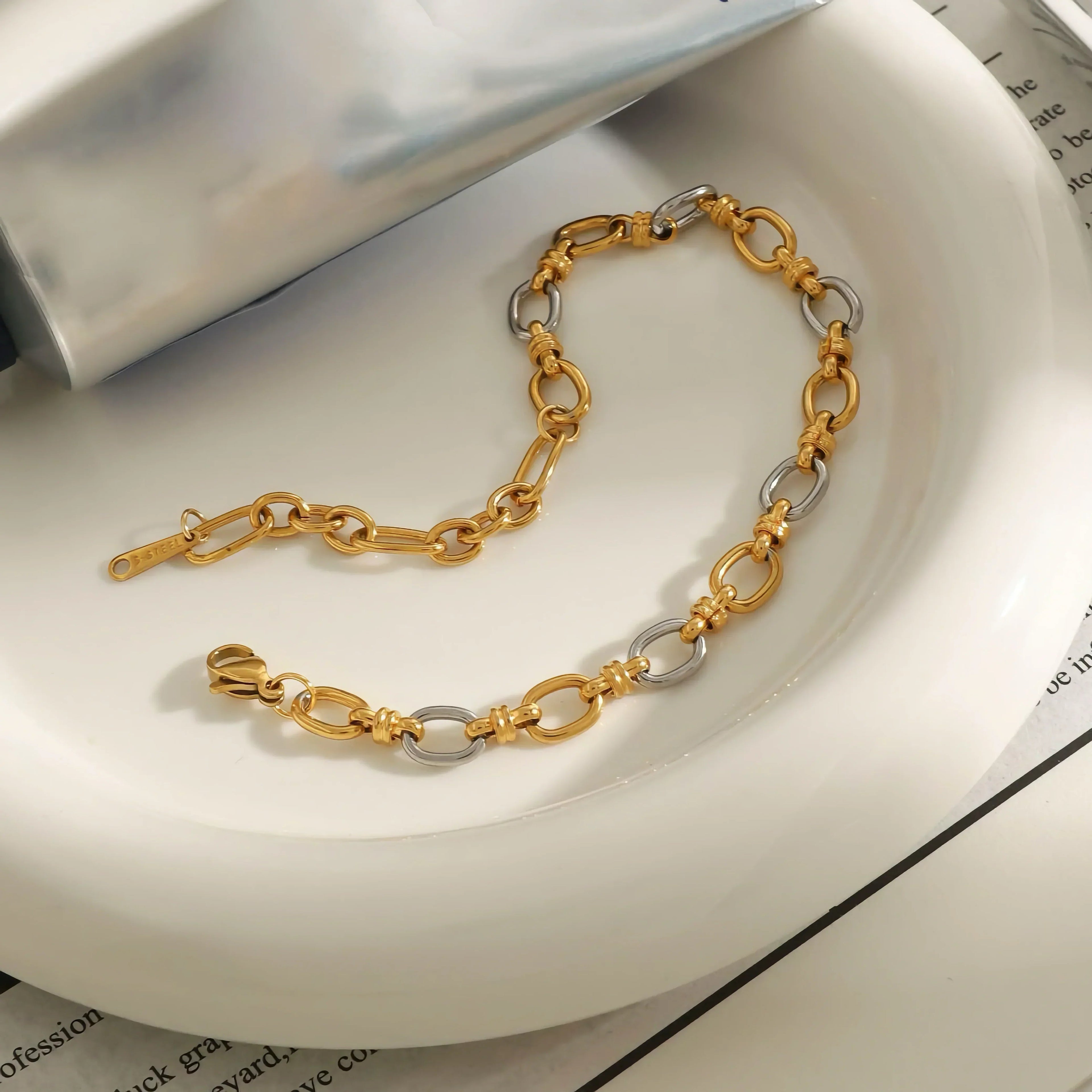 Michelle Two Tone Gold Bracelet