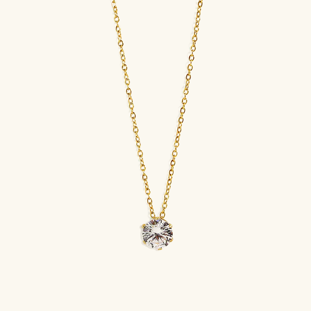 Ran Solitaire Gold Necklace