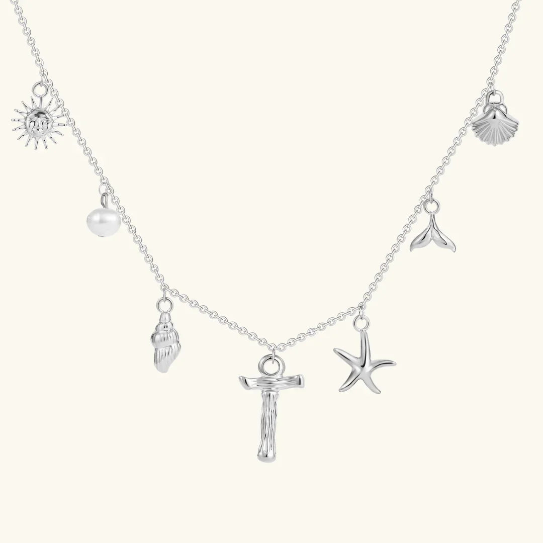 Nut Ocean Initial Necklace