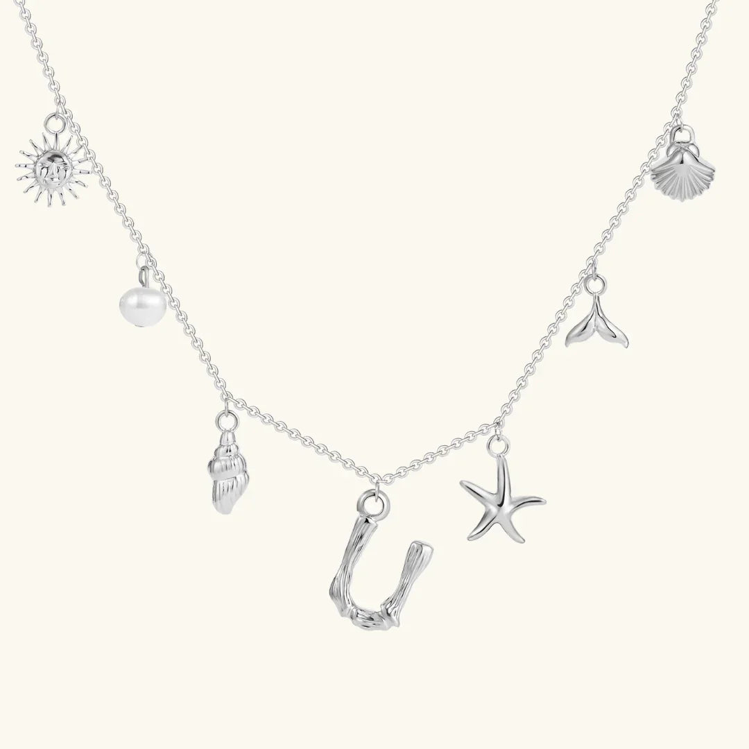 Nut Ocean Initial Necklace