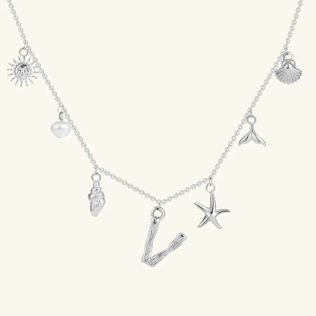 Nut Ocean Initial Necklace