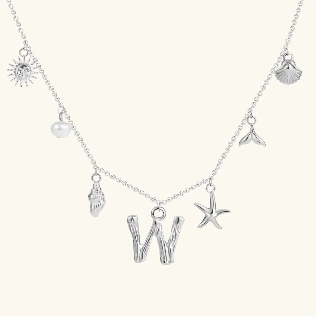 Nut Ocean Initial Necklace