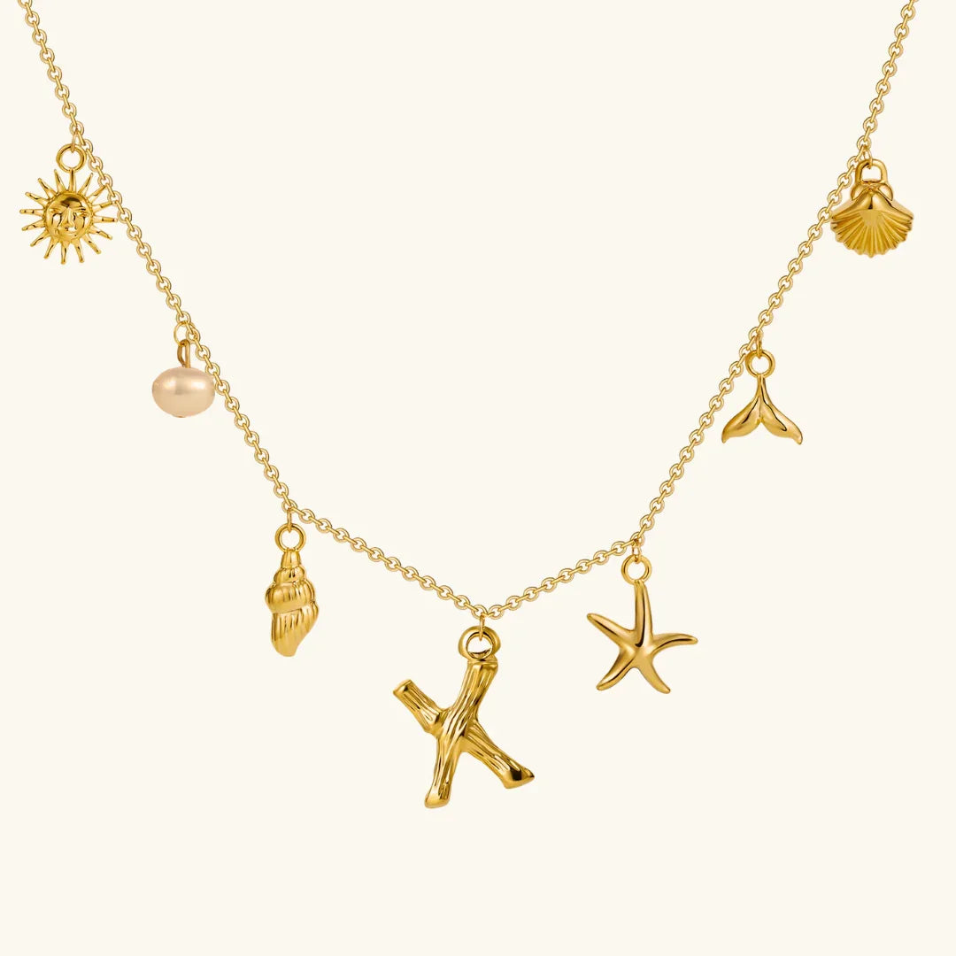 Nut Ocean Initial Necklace