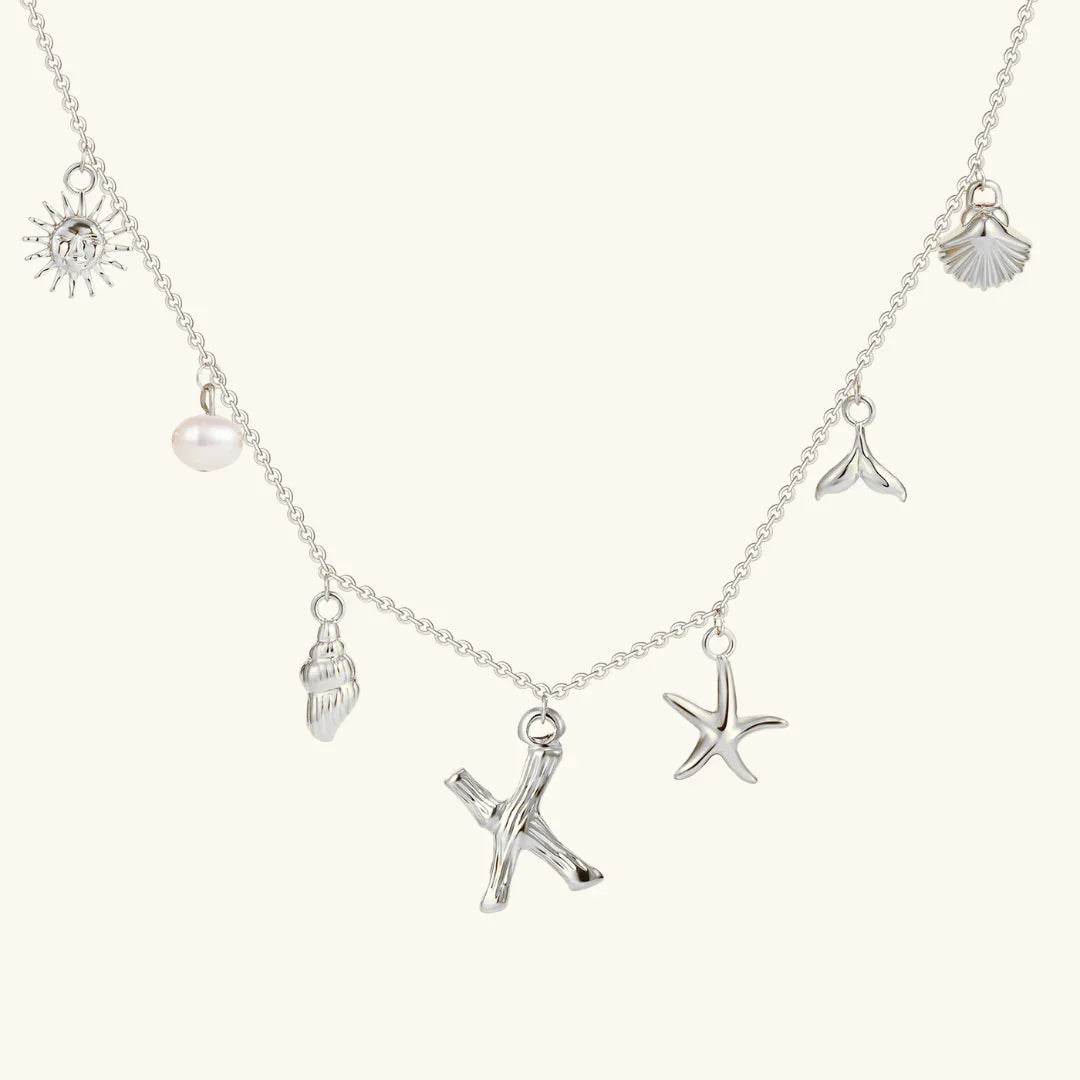 Nut Ocean Initial Necklace