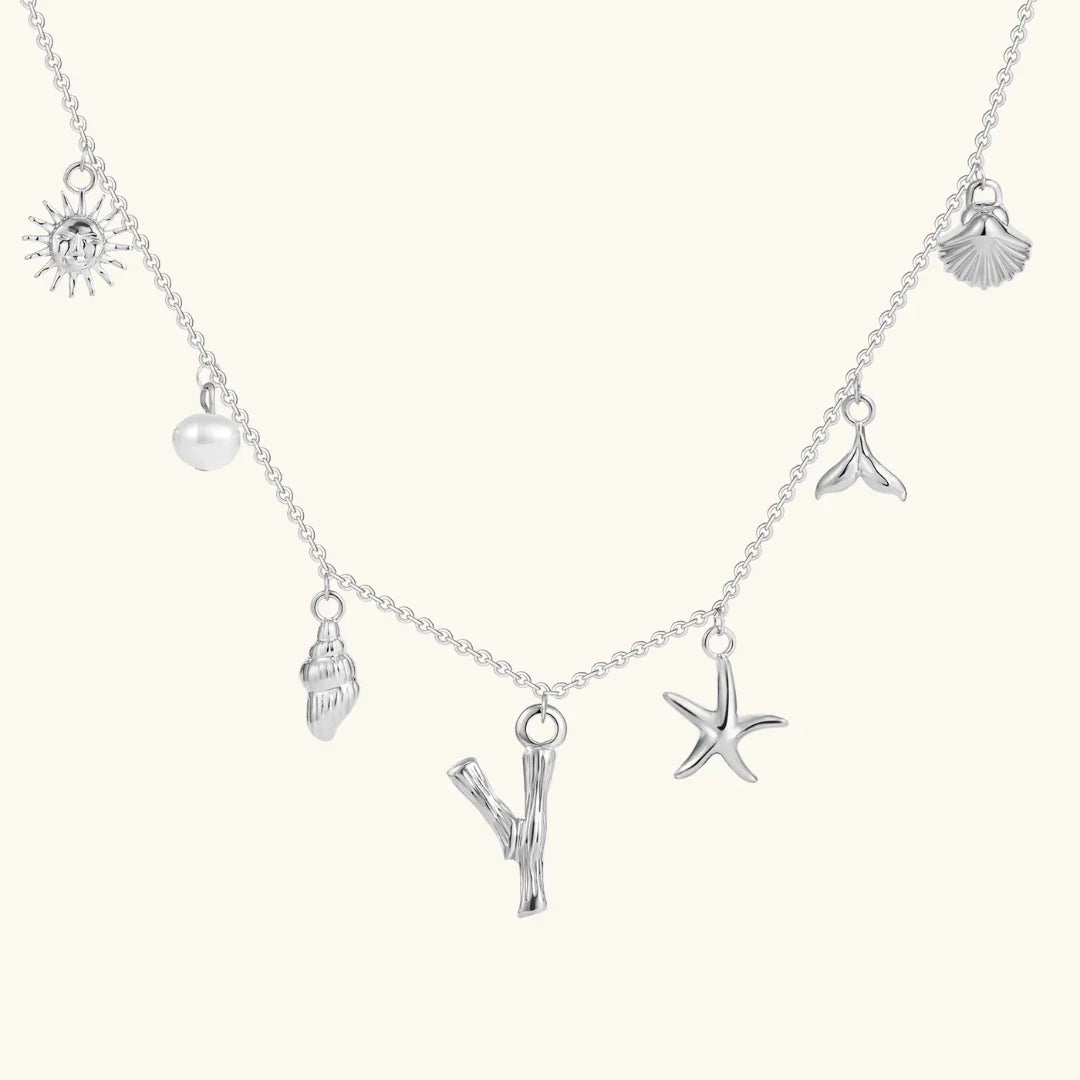 Nut Ocean Initial Necklace