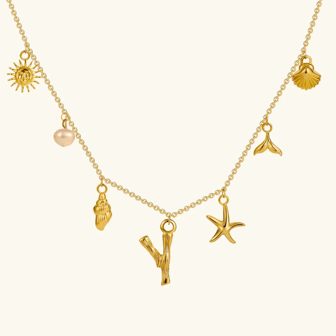 Nut Ocean Initial Necklace