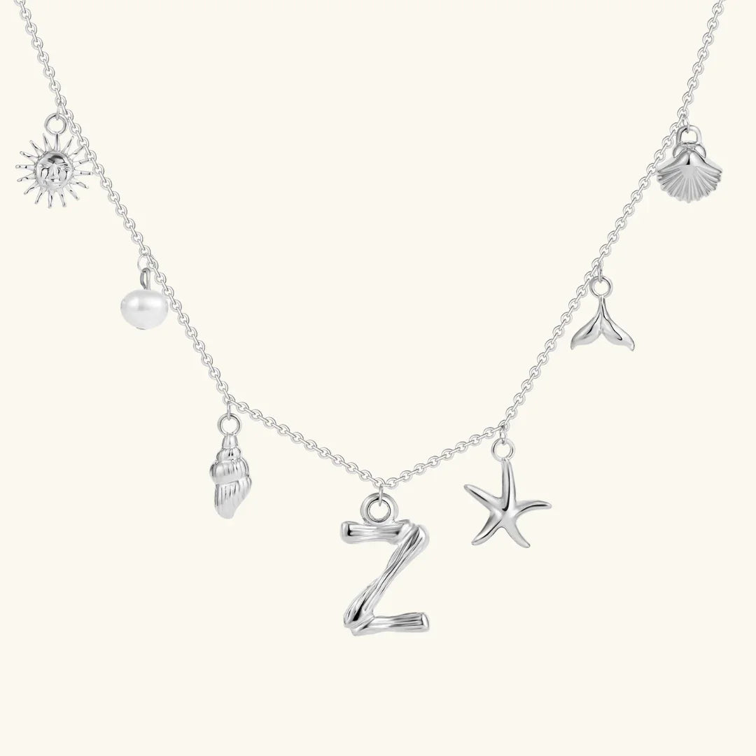 Nut Ocean Initial Necklace