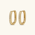 Courage Oval Hoop Earrings