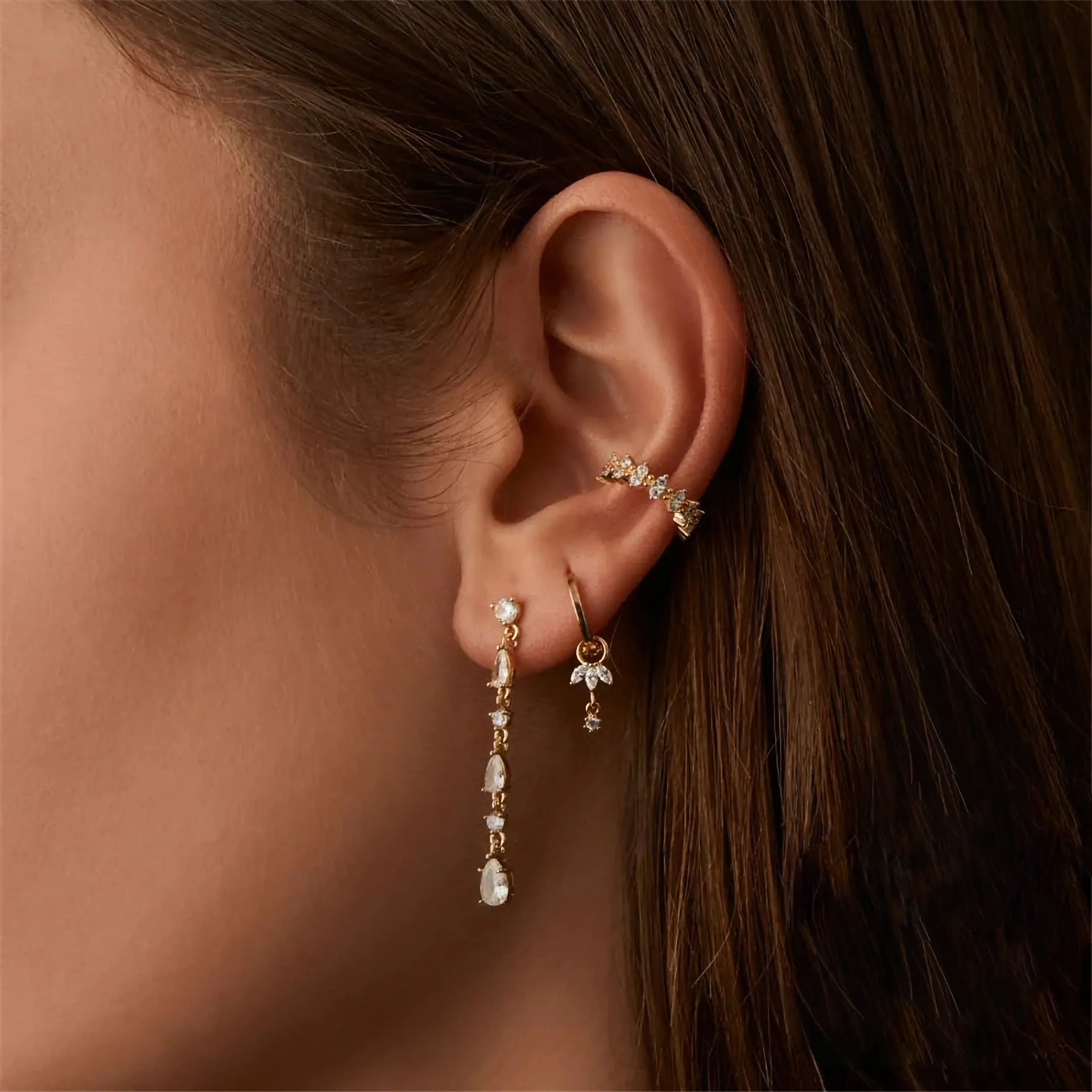 Romance Removable Charm Hoops