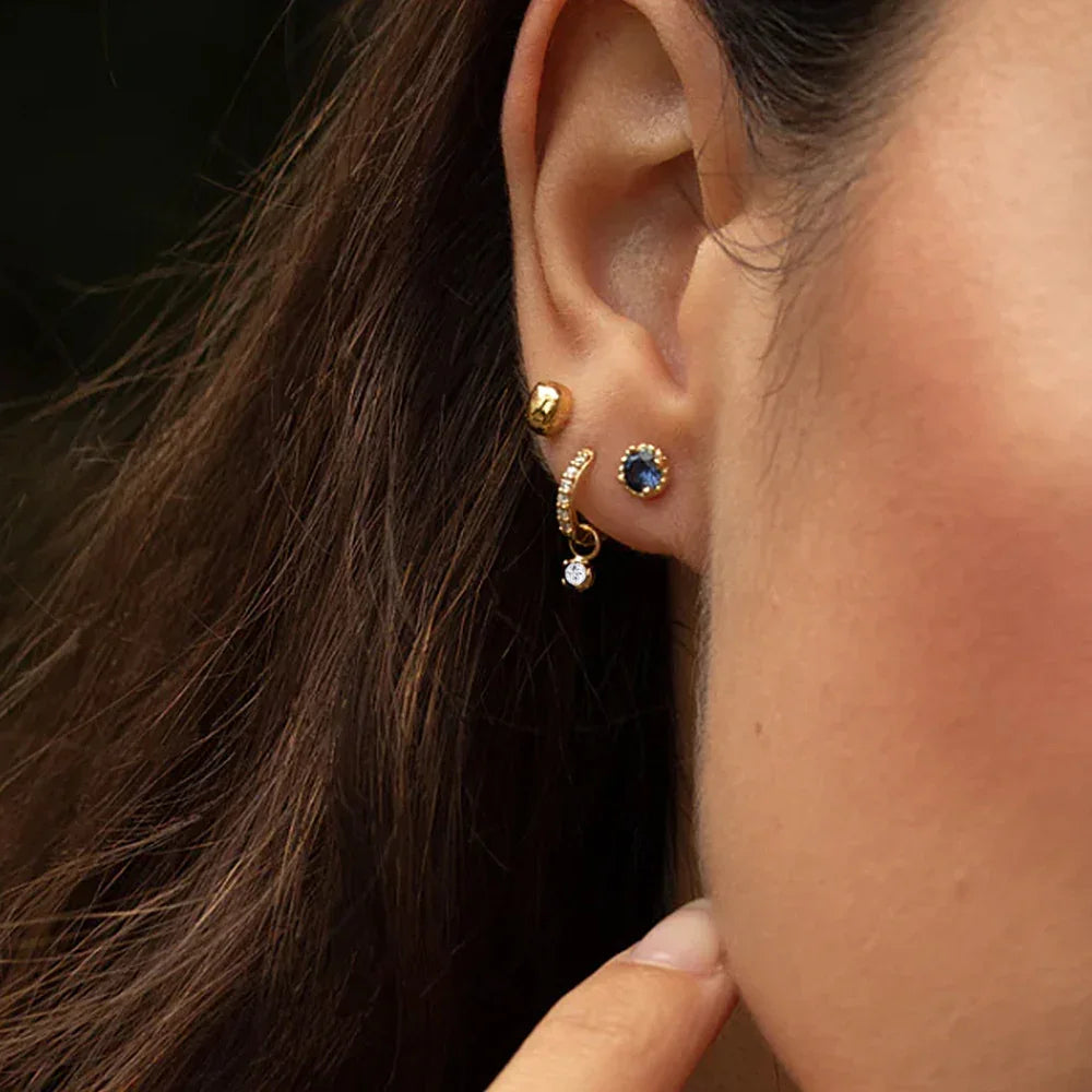 Nostalgia Reversible Diamond Hoops