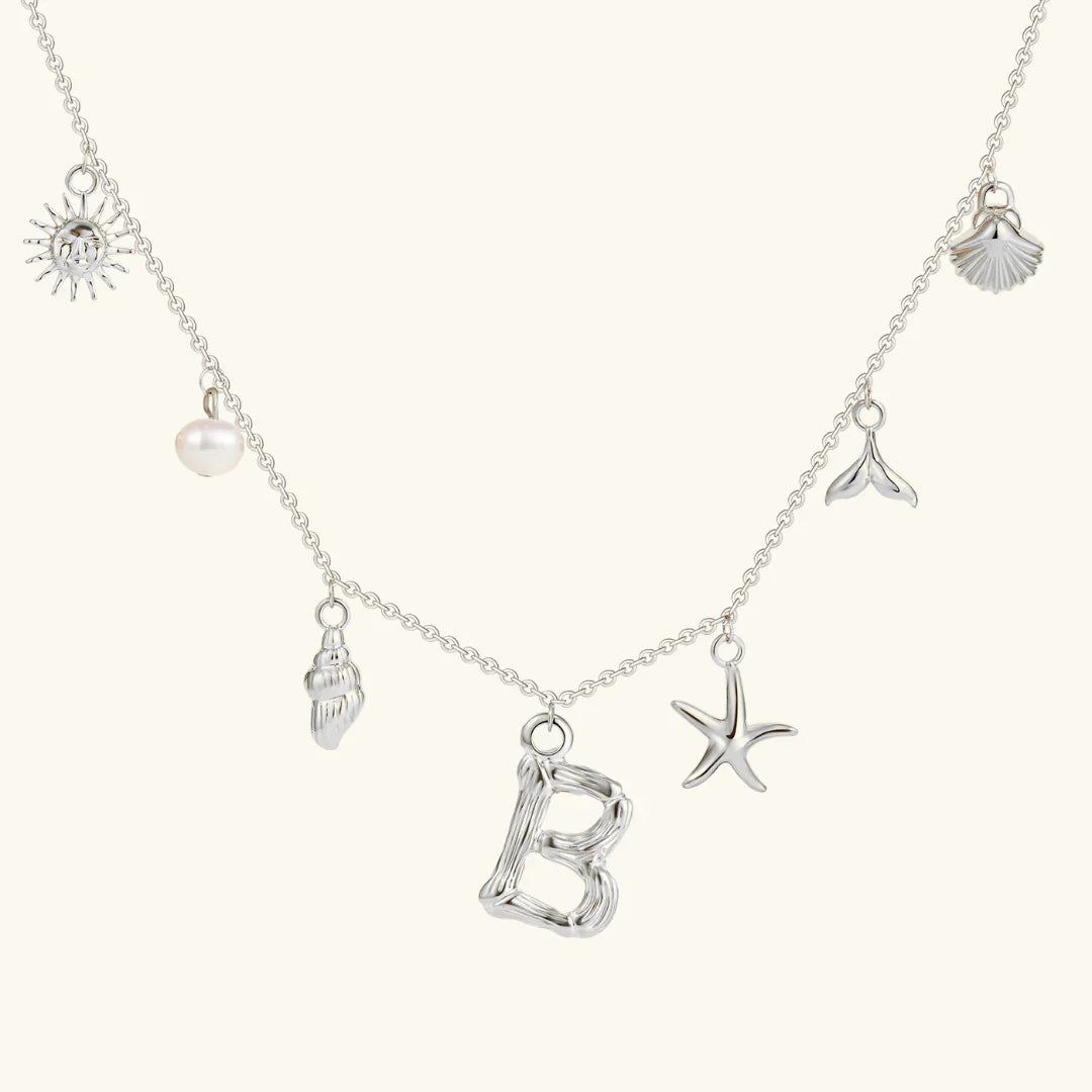 Nut Ocean Initial Necklace