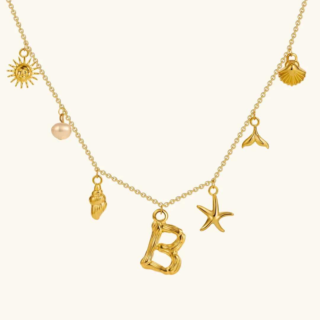 Nut Ocean Initial Necklace
