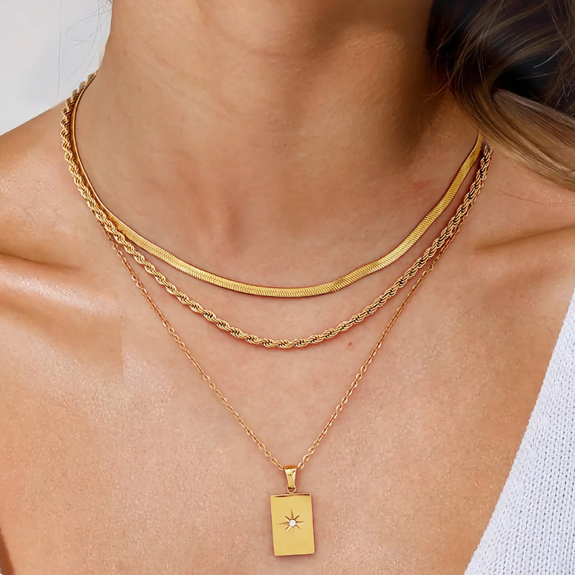 Passi Layered Gold Necklace