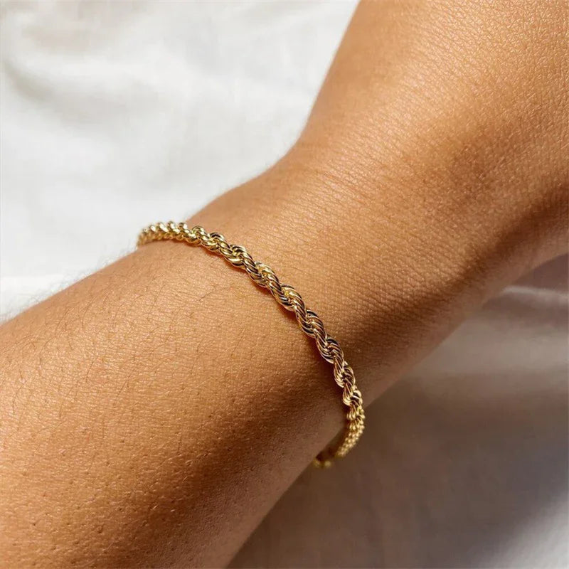 Angela Rope Chain Gold Bracelet