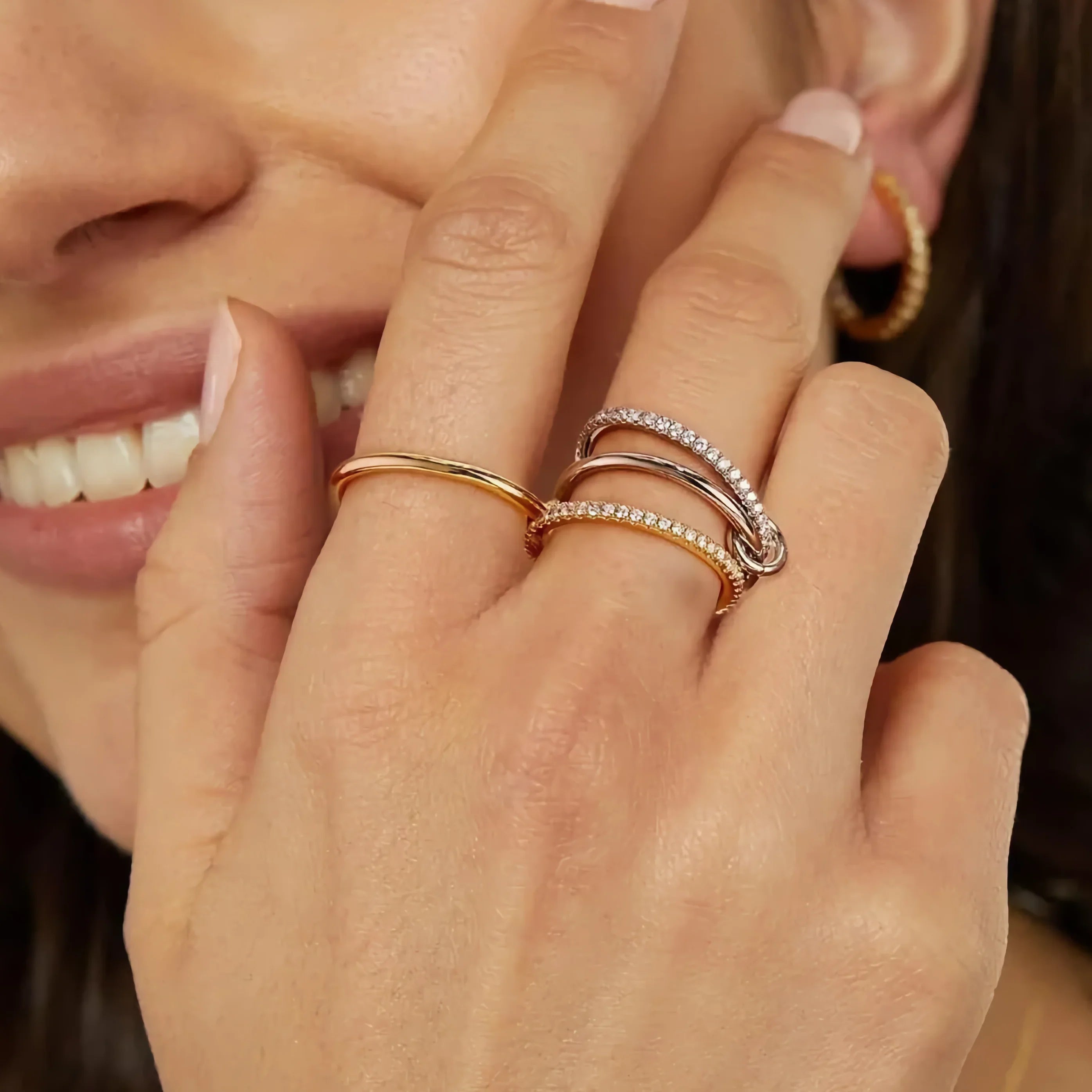 Firenze Stacked Diamond Ring