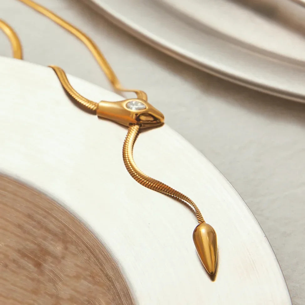 Izanami Gold Serpentine Pendant