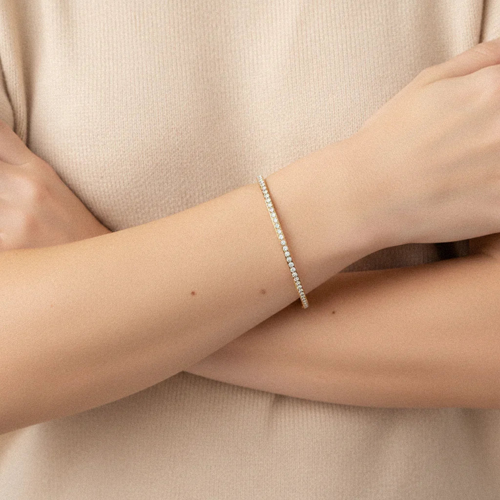 Zoey Diamond Gold Bangle