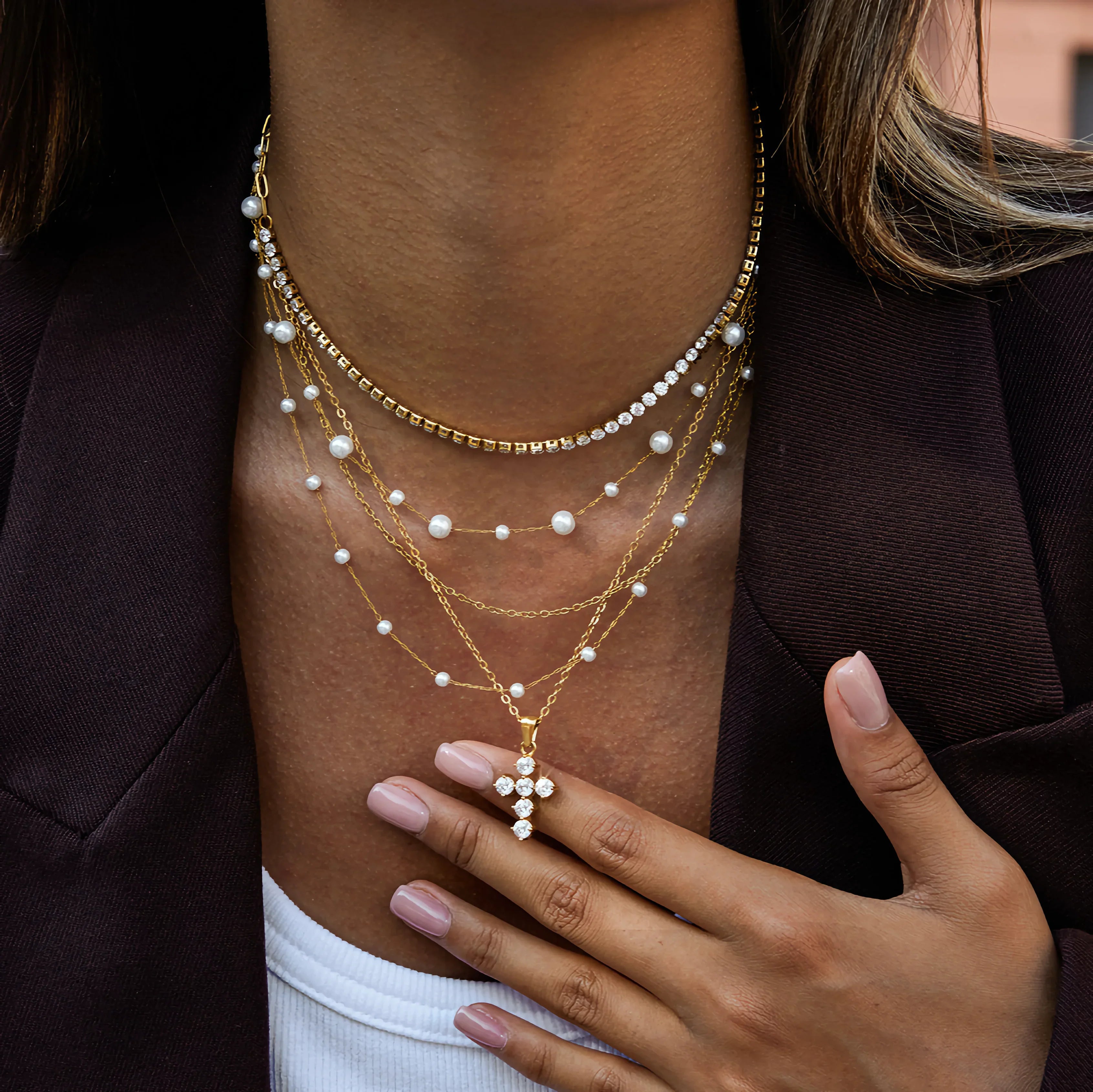 Eir Diamond Cross Necklace
