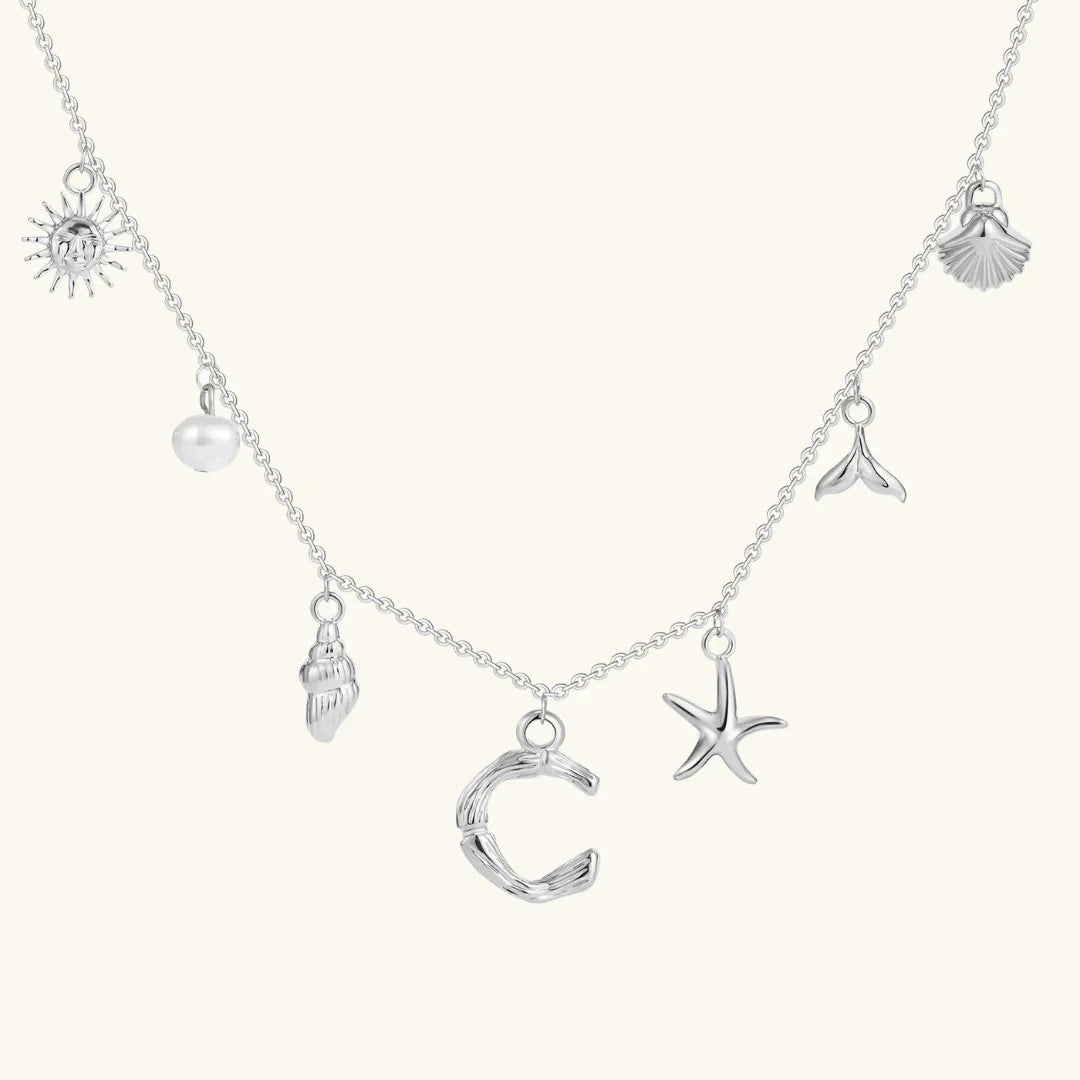 Nut Ocean Initial Necklace