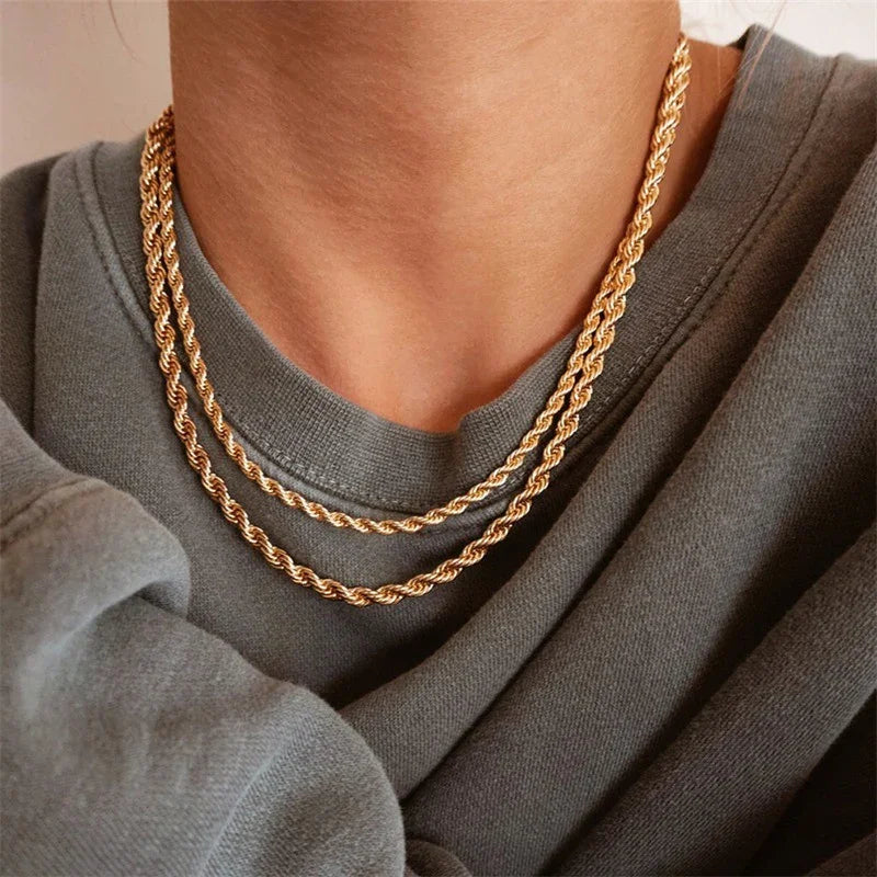 Epona Rope Chain Gold Necklace