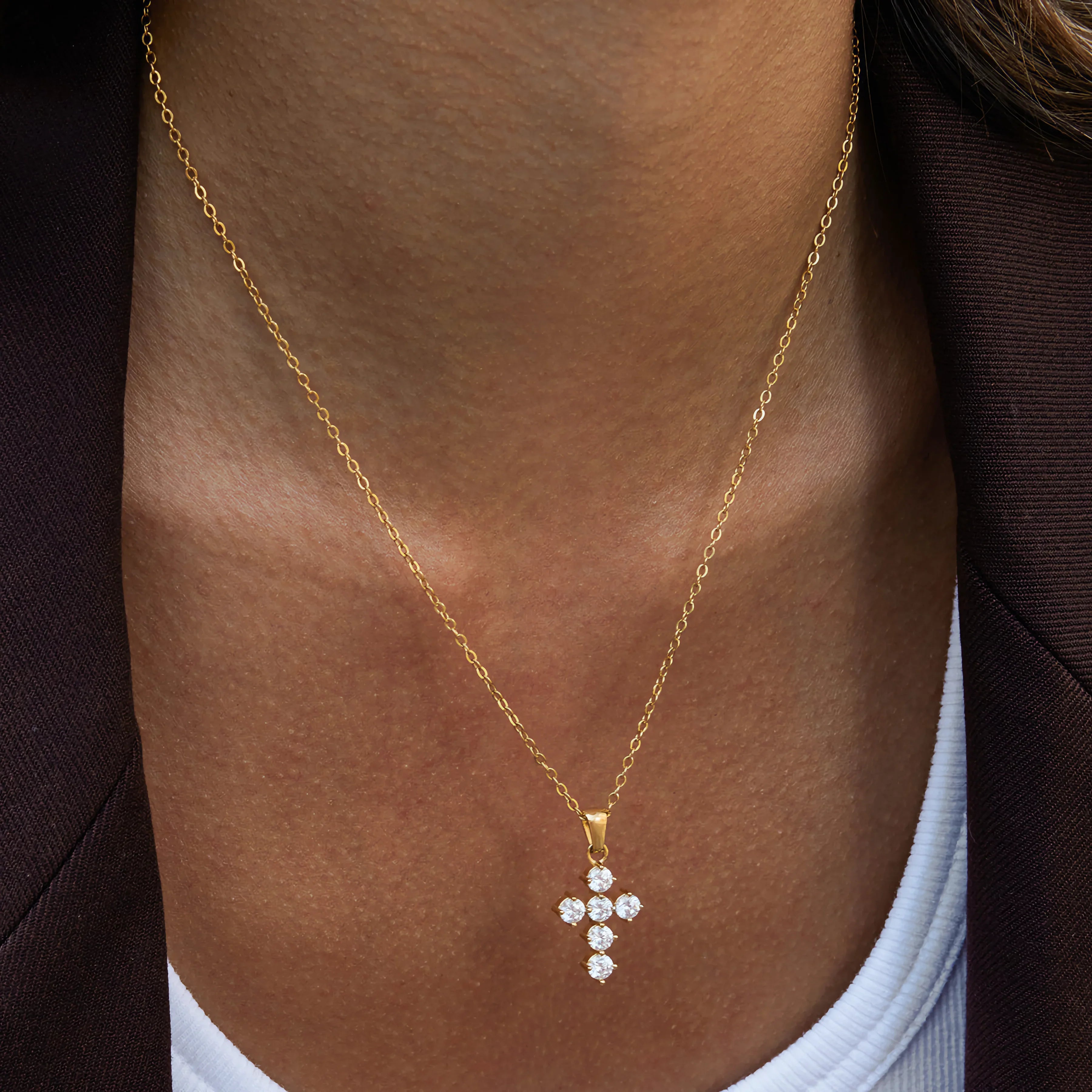 Eir Diamond Cross Necklace