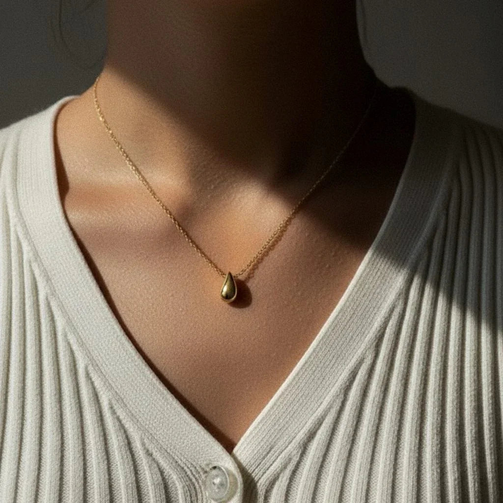 Brigid Gold Teardrop Pendant