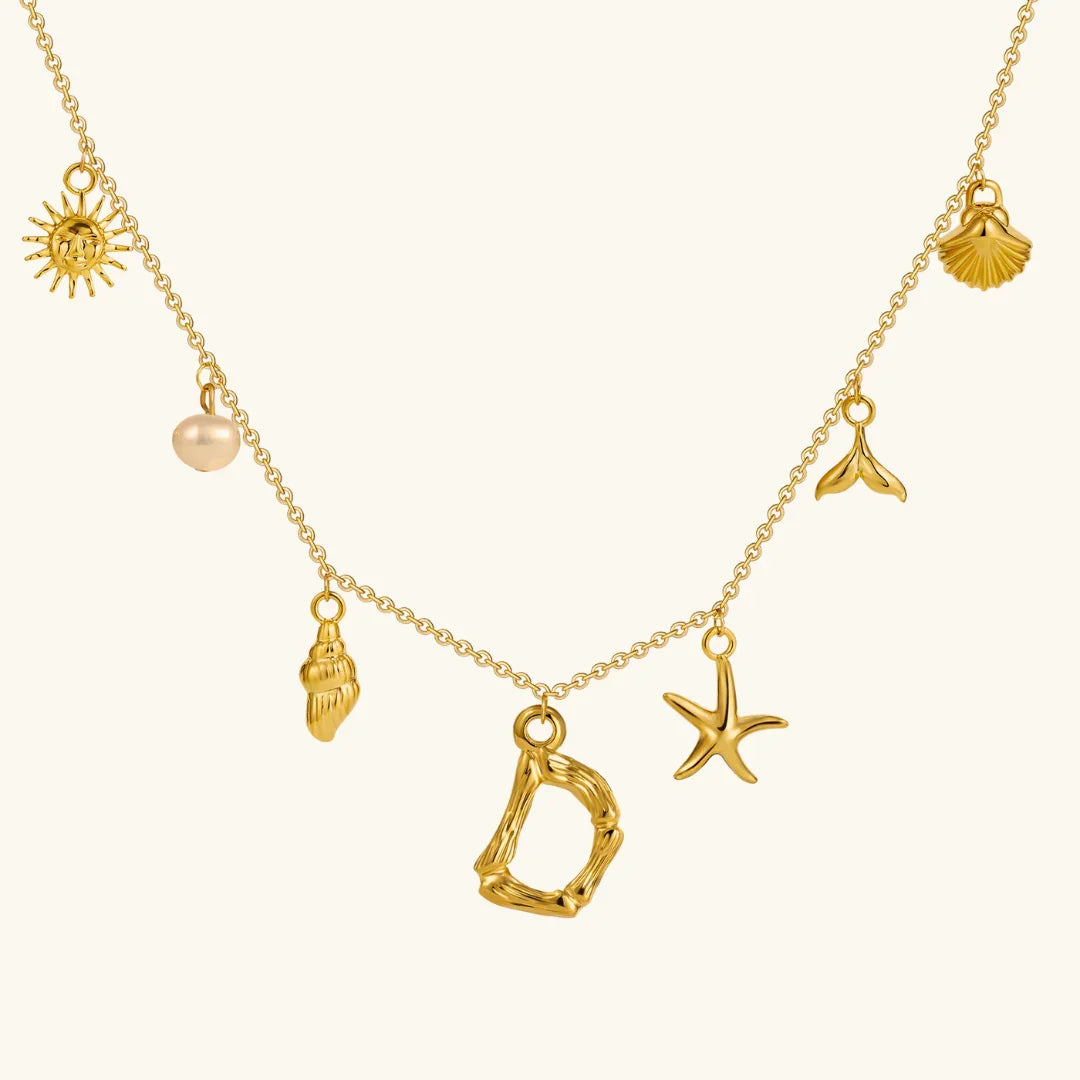 Nut Ocean Initial Necklace