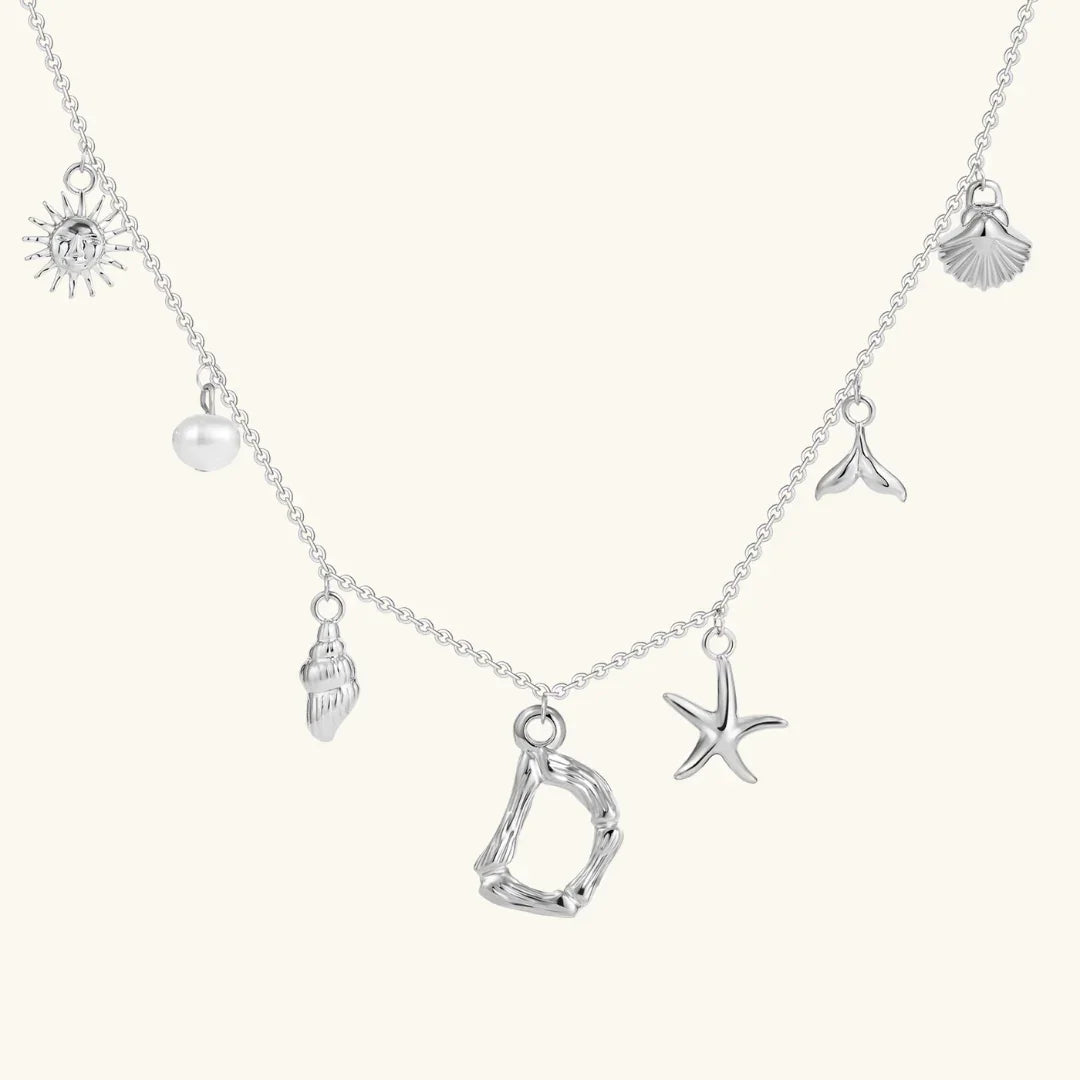 Nut Ocean Initial Necklace