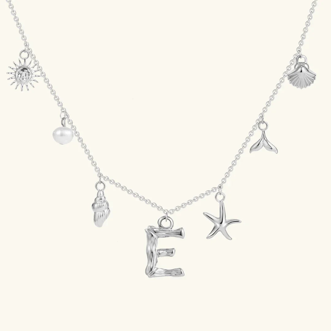 Nut Ocean Initial Necklace