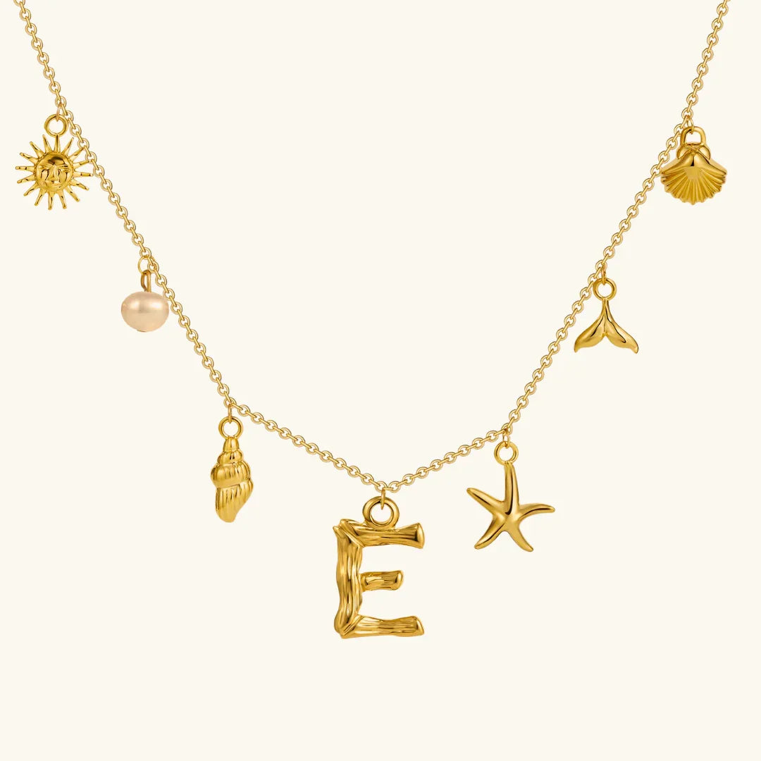 Nut Ocean Initial Necklace