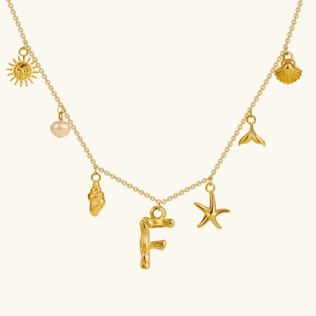 Nut Ocean Initial Necklace