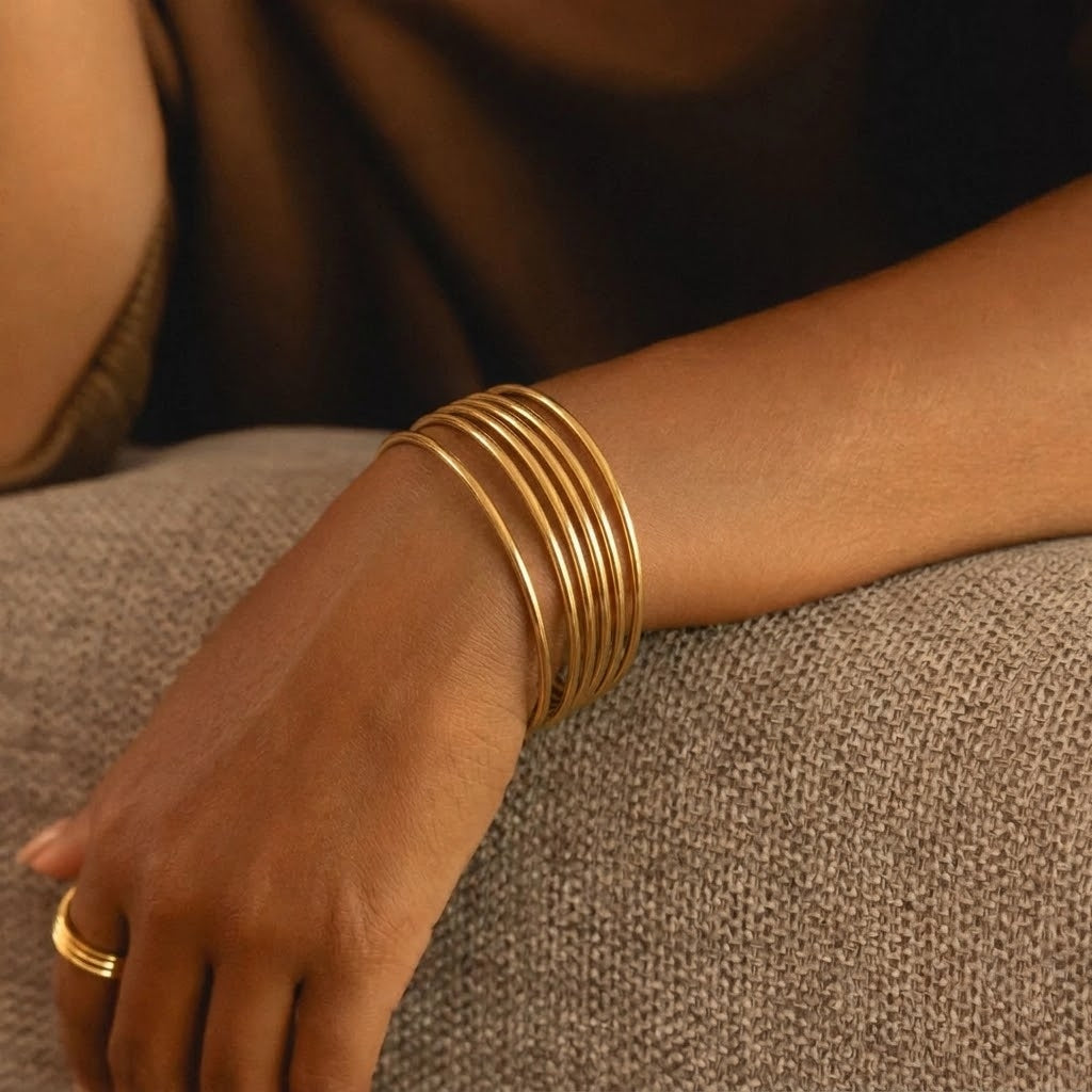 Matilda Gold Bangle Set